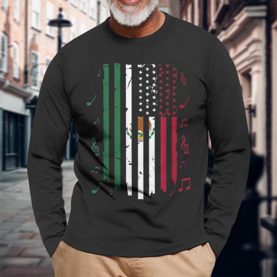 Mexican american flag shirt best sale