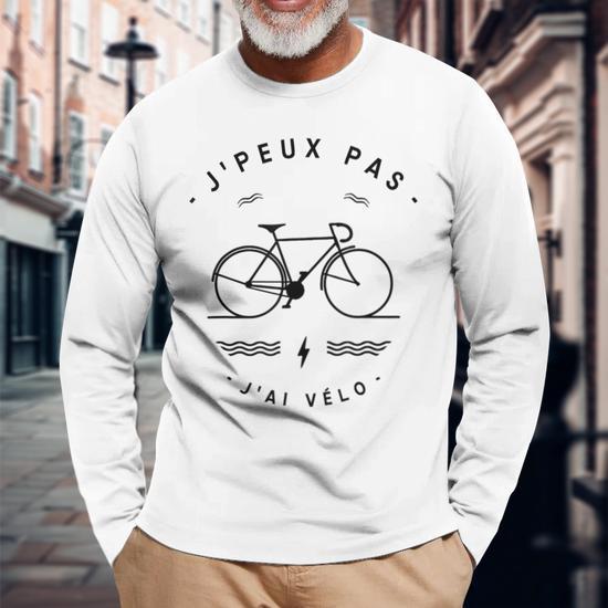 T-Shirt J'Peux Pas J'Ai Vélo - Drôle Pour Cycliste Passionné