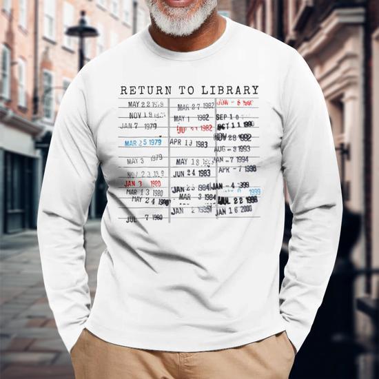 Library Card Due Date Stamp Book Lover Reading Vintage Read Long Sleeve T-Shirt - Monsterry Library Card Due Date Stamp Book Lover Reading Vintage Read Long Sleeve T-Shirt - Monsterry