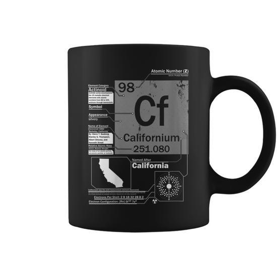 Californium Cf Element Atomic Number 98 Science Coffee Mug - Monsterry