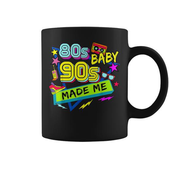 Vintage 1980S 80'S Baby 1990S 90'S Made Me Retro Nostalgia Coffee Mug -  Monsterry