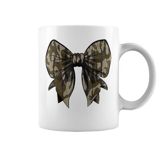 Camouflage Old Camo Bow Camo Coquette Bow Hunting Girl Coffee Mug | Mazezy