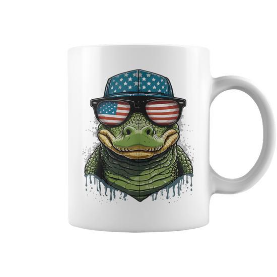 Gator Alligator Crocodile 4Th Of July Women Coffee Mug - Monsterry