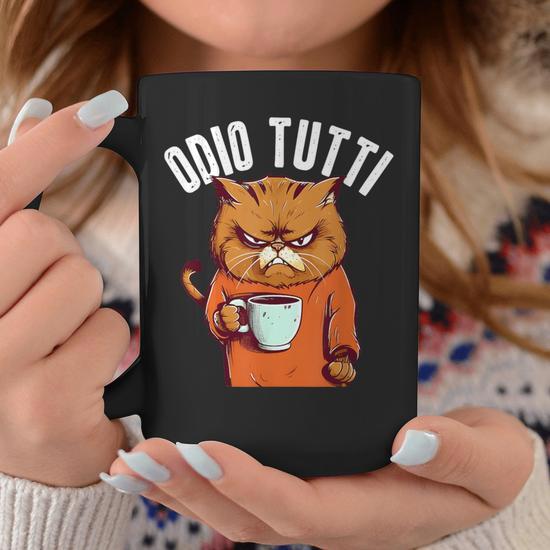 CBT Mugs - Tazza da caffè in vetro trasparente con scritta Cats Make Me Happy, You Not