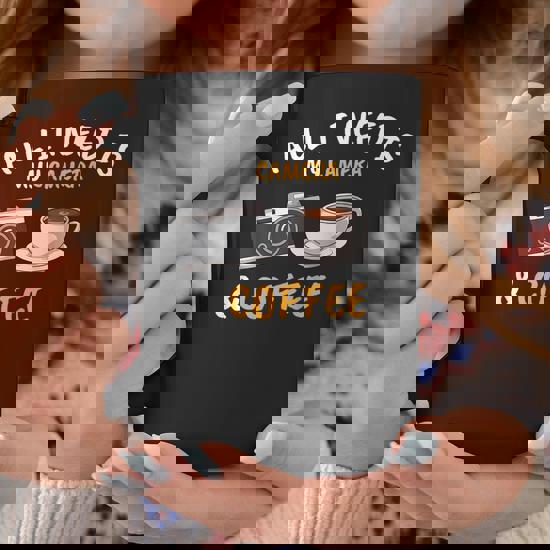 Tasse à Café Avec Couvercle Rétractable, Motif Objectif D'appareil