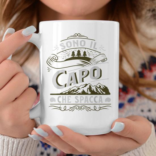 Tazza Regalo Capo Tazza Chef Con Scritta Tedesca - Ceramica 330 Ml