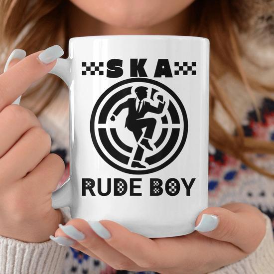Tazza Da Caffè E Tè Ska Rude Boy – Ceramica Di Alta Qualità, 311 Ml, Decorata A Mano Nel Regno Unito, Design Fronte/retro