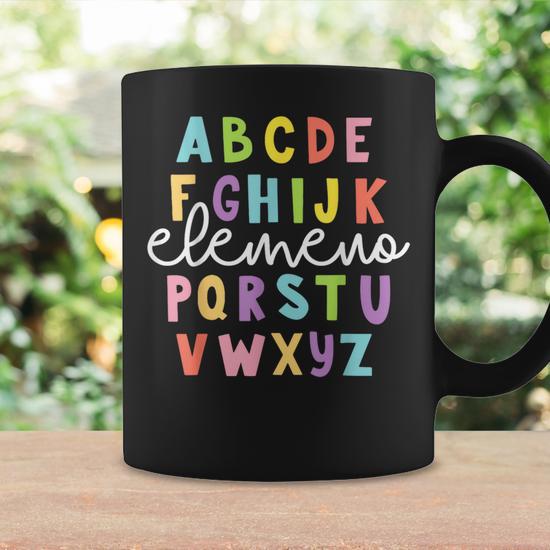 Alphabet Abc Elemeno Teacher Student Back To School Coffee Mug - Seseable
