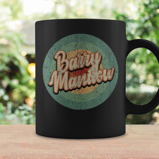 Barry Manilow Circle Retro Vintage Music Coffee Mug - Seseable