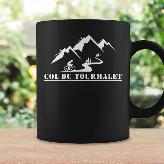 Sac de Gym en Coton Blanc Col du Tourmalet Collage Vélo France Cyclisme