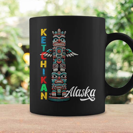 Ketchikan Alaska Totem Pole Ketchikan Alaska Souvenir Coffee Mug - Seseable