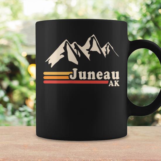 Retro Juneau Alaska Ak Mountain Coffee Mug - Seseable