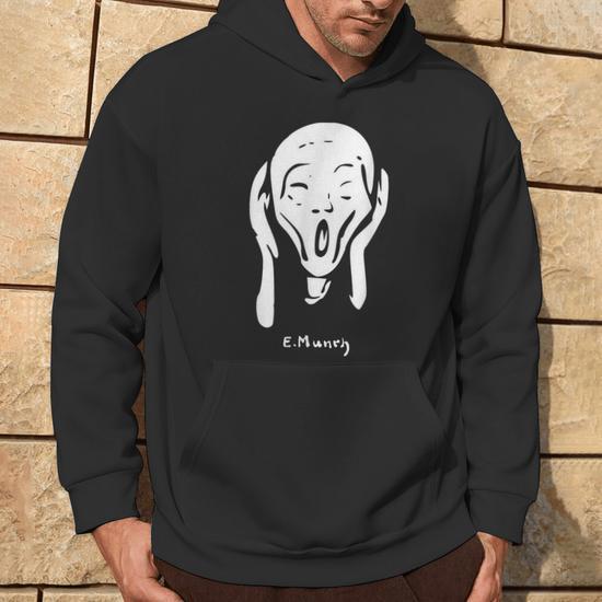 Sudadera Con Capucha 'Arte De Los Gritos' - Diseño Halloween, Tejido Clásico 241 G - Unisex, Estilo Gráfico