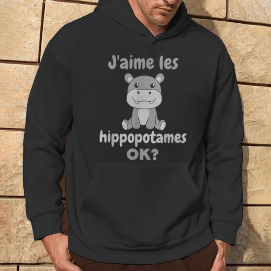 Sweat à Capuche Hippopotame Doux Et Amusant - Pour Fans D'hippos Et D'animaux Sauvages