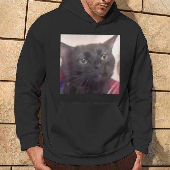 Felpa Con Cappuccio Da Uomo Con Scritta In Lingua Tedesca "Gatto