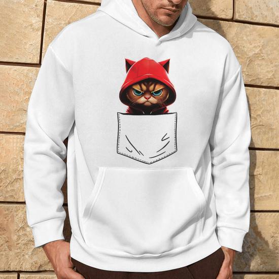 Gato Regalo Divertido I Bolsillo En El Pecho De Gato Sudadera Regaloses