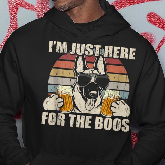 Belgian Malinois Drink Beer I m Just Here For The Boos Hoodie Monsterry CA