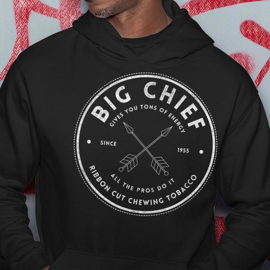 big chief tobacco Big Chief Ribbon Cut Chewing Tobacco Vintage Logo Hoodie