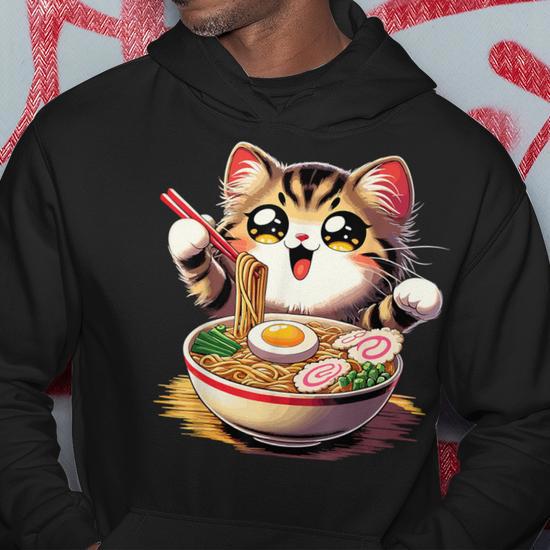 Japanese cat hoodie best sale