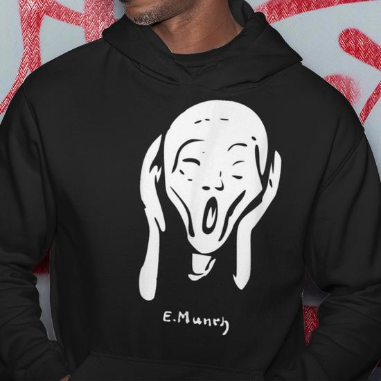 Sudadera Con Capucha 'Arte De Los Gritos' - Diseño Halloween, Tejido Clásico 241 G - Unisex, Estilo Gráfico