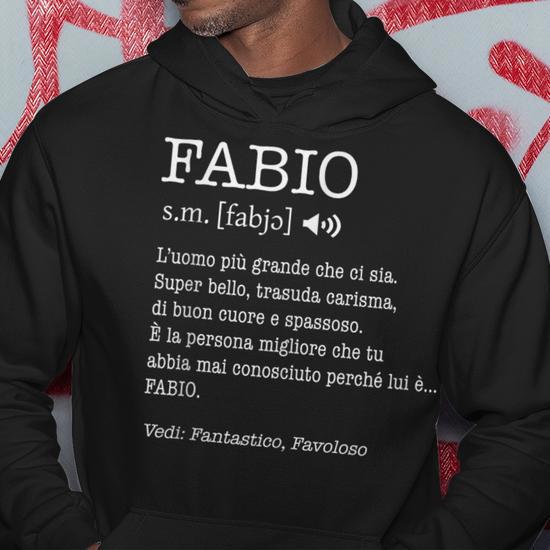 Felpa con scritta personalizzata per uomo