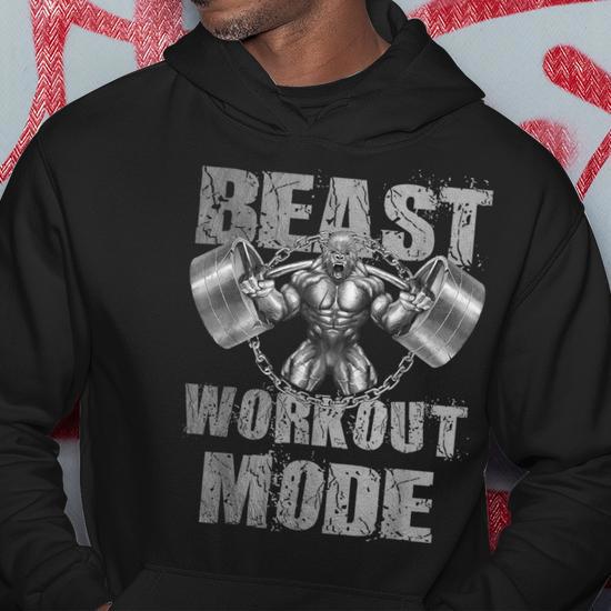T-shirt Gym Gorille Muscles – Beast Mode, Entraînement Fitness – Noir Taille S