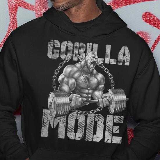 Gorilla Mode Motivation Beast Bodybuilding Gym Animal Hoodie Monsterry CA