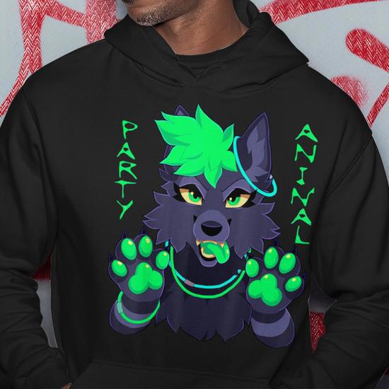 Party Animal Furry Fandom Hoodie Seseable UK