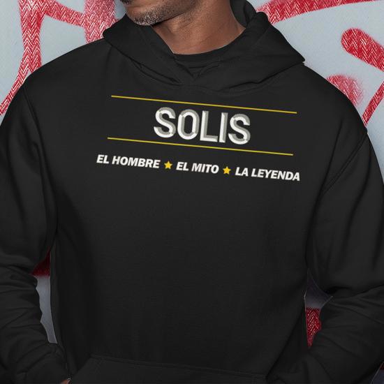 Sweatshirt Homme "El Hombre El Mito La Leyenda" - Coupe Classique, Col Tissé, 241 G - Vêtement Drôle Espagnol
