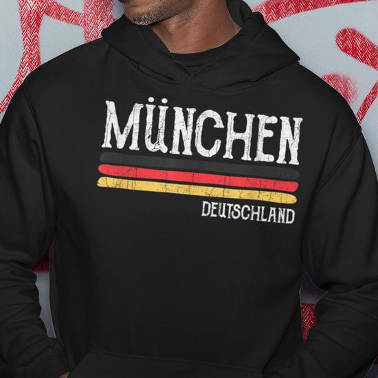 Generisch Felpa Con Cappuccio Uomo Monaco Stemma - 100% Cotone, Taglie Su Richiesta Fino A 5XL