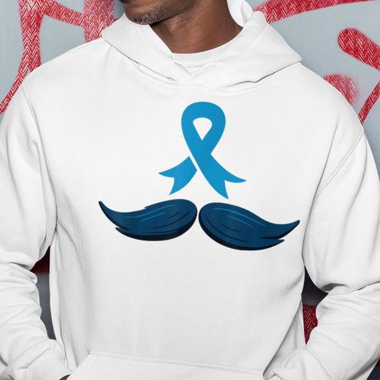 Sweatshirt Novembre Bleu Avec Moustache - Sensibilisation Cancer De La Prostate - Coupe Classique