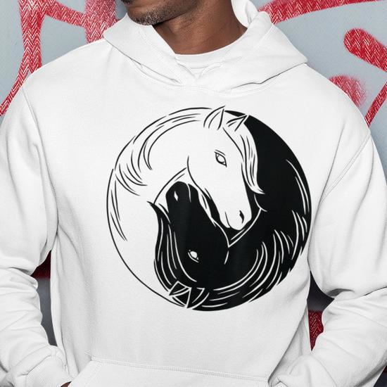 Ying Yang Caballos Amante De Los Caballos Japones Sudadera Regaloses