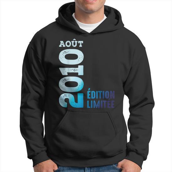 Sweat à Capuche Édition Limitée "Né En 2010" – Cadeau Anniversaire Personnalisé Pour Homme Ou Femme | Coupe Classique - 8