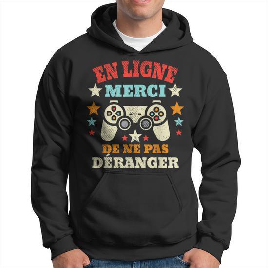 Sweat à Capuche Gamer Vintage – Motif Rétro Jeux Vidéo – Pour Ados Et Adultes Fans De Gaming – Coupe Classique