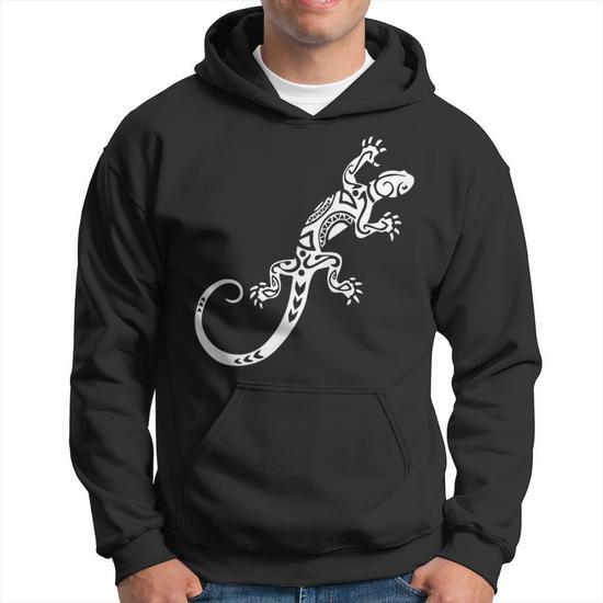 Tribal T-Shirts Felpa Con Cappuccio Uomo – 80% Cotone, Nero, Taglia M, Tasca A Marsupio, Serigrafia Di Qualità - 6