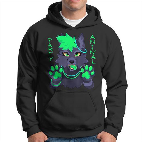 Party Animal Furry Fandom Hoodie Seseable UK