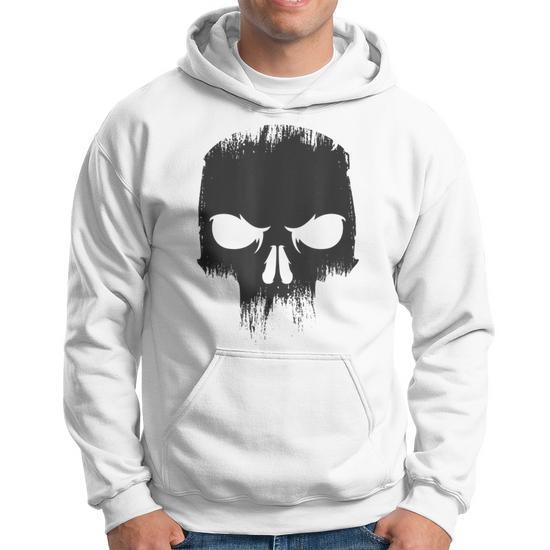 Sweat à Capuche Motif Tête De Mort - Coupe Classique, 241 G, Pour Look Décalé