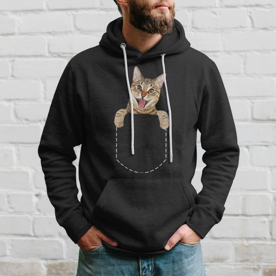 Cat pocket hoodie best sale