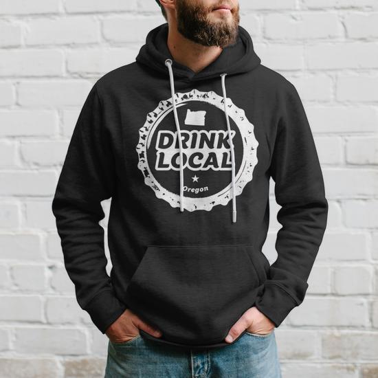 Heineken Beer Bottle Cap Style Pullover Hoodie in factory Black (Massachusetts ver)