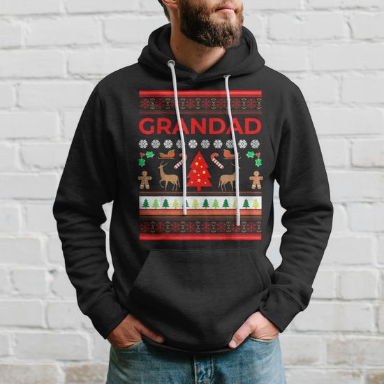 Grandad Ugly Christmas Sweater Pap Xmas Sweaters Men Hoodie Seseable UK