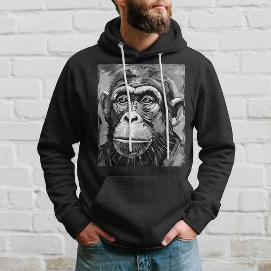 Sweat Homme Money Clothing - Noir - Logo Singe - Taille S - Neuf Étiqueté
