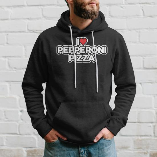 I Love Pepperoni Pizza Hoodie Monsterry