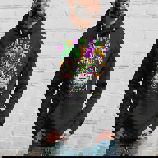 Meowdi Gras Mardi Gras Cat Lover New Orleans Louisiana Usa Hoodie