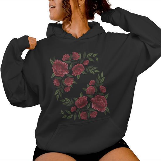 Rose patch hoodie online