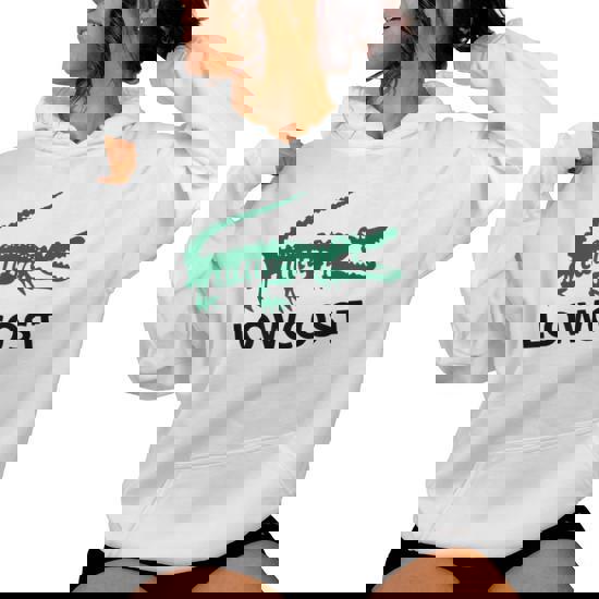 Crocodile Low Cost Brand Meme Sarcasmo Sarcastico Idea Felpa con cappuccio  da donna - Novitaregali