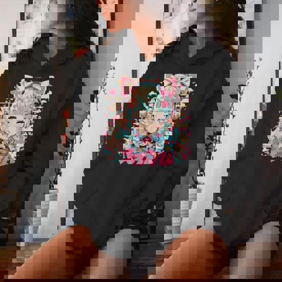 Anime Waifu Cute Anime Manga Cat Girl Sweet Retro Japan Women Hoodie -  Thegiftio UK