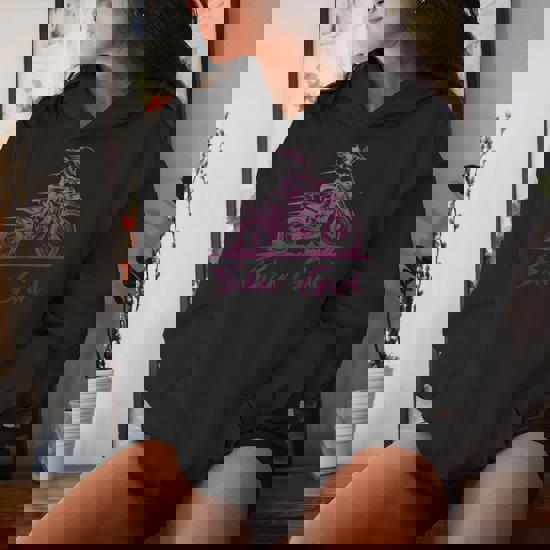 Felpa Con Cappuccio Motociclista Donna - Design Divertente, Cotone E Poliestere, Per Donne Biker - Foto 12