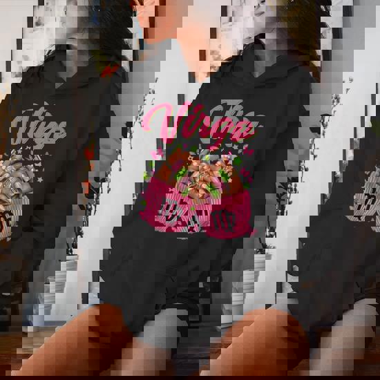 Black Nails Zodiac Birthday Virgo Queen Women Hoodie - Seseable