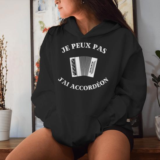 Sweatshirt "J'peux Pas J'ai Accordéon" - Illustration Accordéon - 241 G - Coupe Classique - Col Tissé - 9