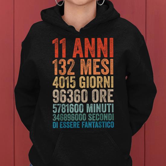 Felpa Con Cappuccio Per Bambina 11 Anni – Compleanno, Regalo, Tinta Unita, Morbida E Comoda